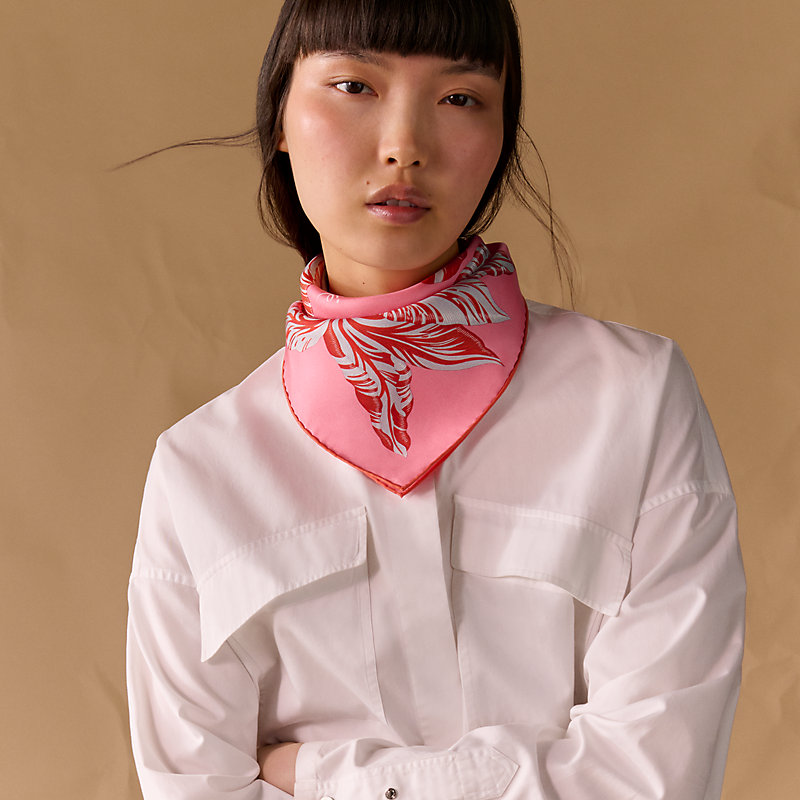 Tulipomanie Detail scarf 45 - Beige | Hermès Mainland China